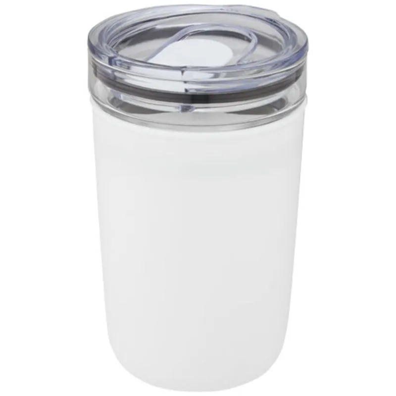 Vaso de vidrio de 420 ml con pared exterior de plástico reciclado 'Bello'